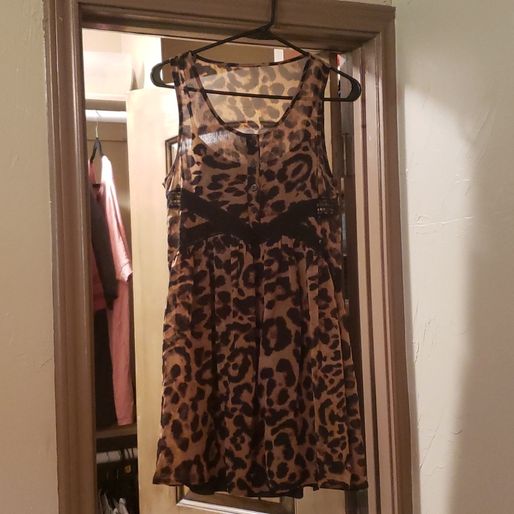 Express Leopard summer mini dress